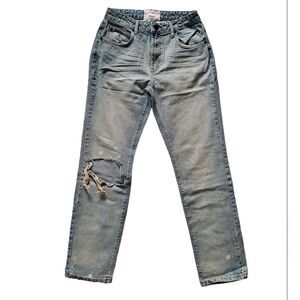 ONETEASPOON The Awesome Baggie Distressed Denim Jeans Kansas Blue 27 Wai…
